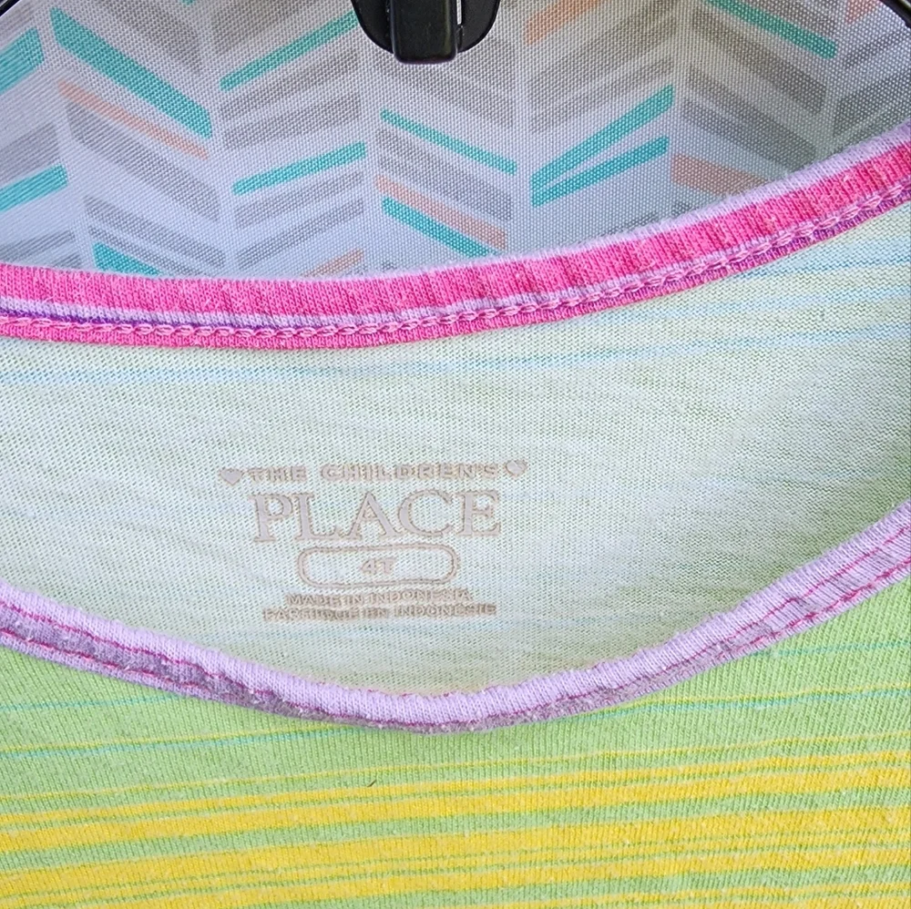 The Children's Place Vibrant Striped Dress Size 4t Kids Dress Rainbow